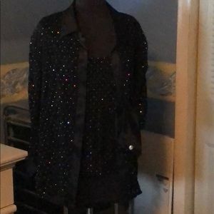 2 pc top and shell dress barn 22w evening